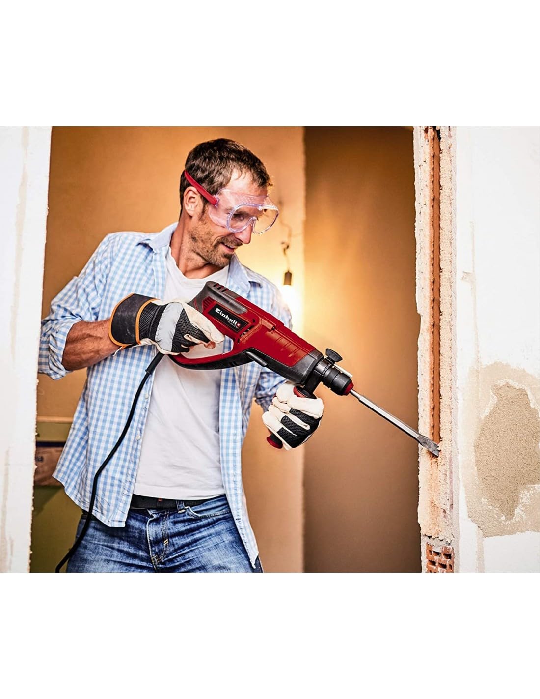 Перфоратор Einhell TE-RH 28 5F (950 Вт, Частота ударов 4,500/мин, Непрерывная работа, Пневматический ударный механизм, Держатель инструмента SDS Plus, Электроника скорости, Ограничитель глубины сверления из металла, Включает E-Box), фото №3