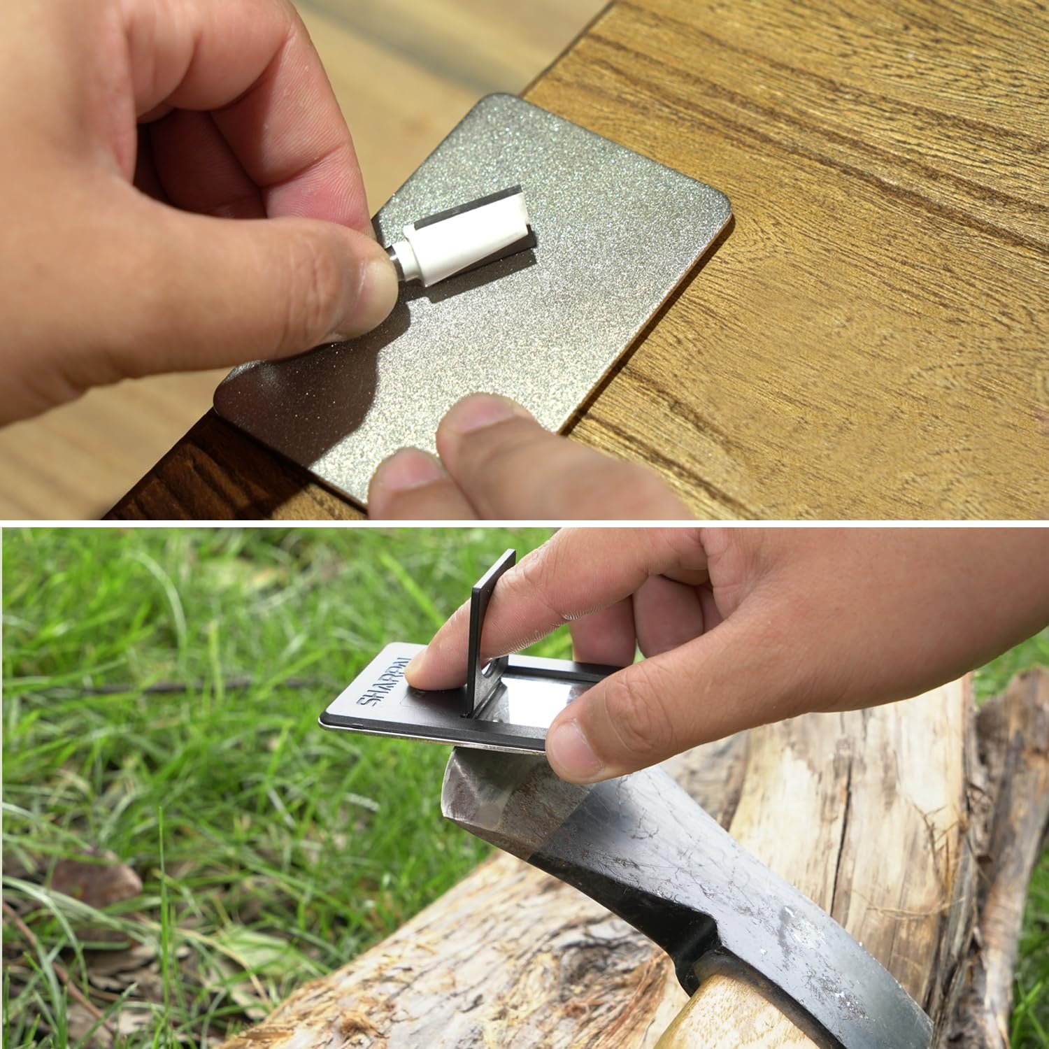 Точильный камень алмазный SHARPAL 113N карманный размер кредитной карты 325 Grit Coarse, фото №5