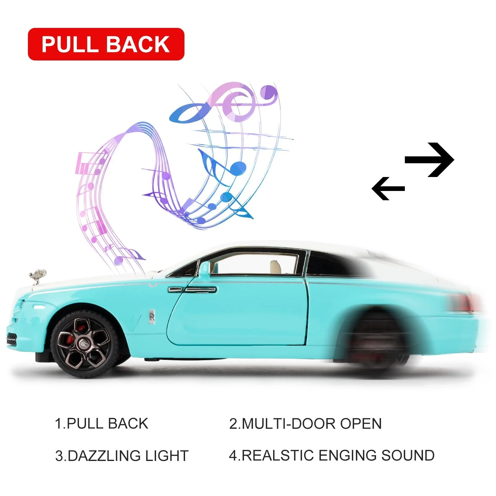 Rolls Royce Phantom Легковая металлическая модель автомобиля 1/32, игрушечная машинка со звуком и светом с функцией оттягивания, подходит для коллекционирования моделей автомобилей, подарки для детей Синий, фото №3 Rolls Royce Phantom Легковая металлическая модель автомобиля 1/32, игрушечная машинка со звуком и светом с функцией оттягивания, подходит для коллекционирования моделей автомобилей, подарки для детей Синий, фото №3