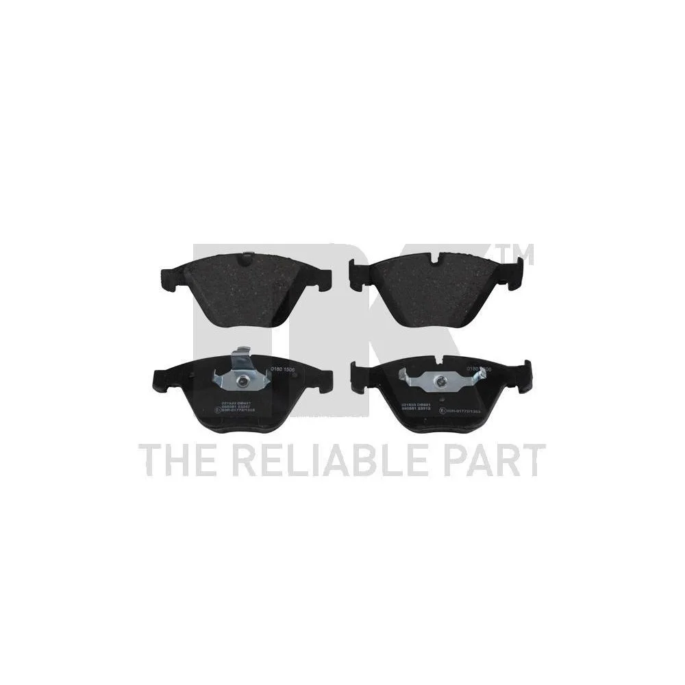 Комплект гальмівних колодок, дискове гальмо NK 221533 для BMW передній міст, фото №1 Комплект гальмівних колодок, дискове гальмо NK 221533 для BMW передній міст, фото №1