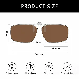 Сонцезахисні окуляри кліп-он YAMEIZE Поляризовані UV400 synthetic.ua - Фото 1