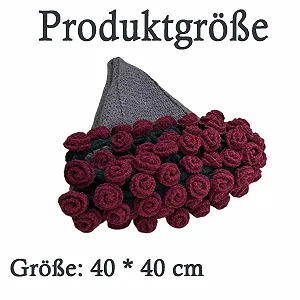 Одеяло Букет, Цветочное одеяло, 40 x 40 см, винно-красный, набор материалов букета роз, идеально подходит для начинающих, романтические подарки, украшение для дома, свадьба, День матери, День святого Валентина, День рождения synthetic.ua - Фото 1