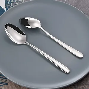 Ложка для супу з нержавіючої сталі Набір з 6 штук (нержавіюча сталь 18/10) synthetic.ua - Фото 1