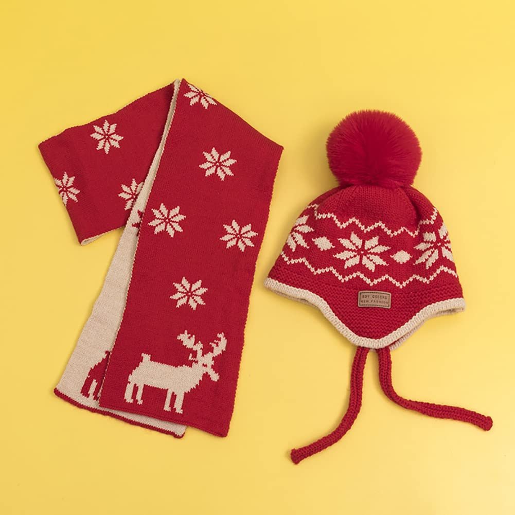 Вязаная шапка Vobozeany с шарфом для детей, зимняя, фото №5 Вязаная шапка Vobozeany с шарфом для детей, зимняя, фото №5