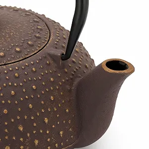 Чайник Induction 0.9 Літра Small Purple Asia Cast Pot з підставкою для підігріву з нержавіючим сталевим фільтром для чаю synthetic.ua - Фото 1