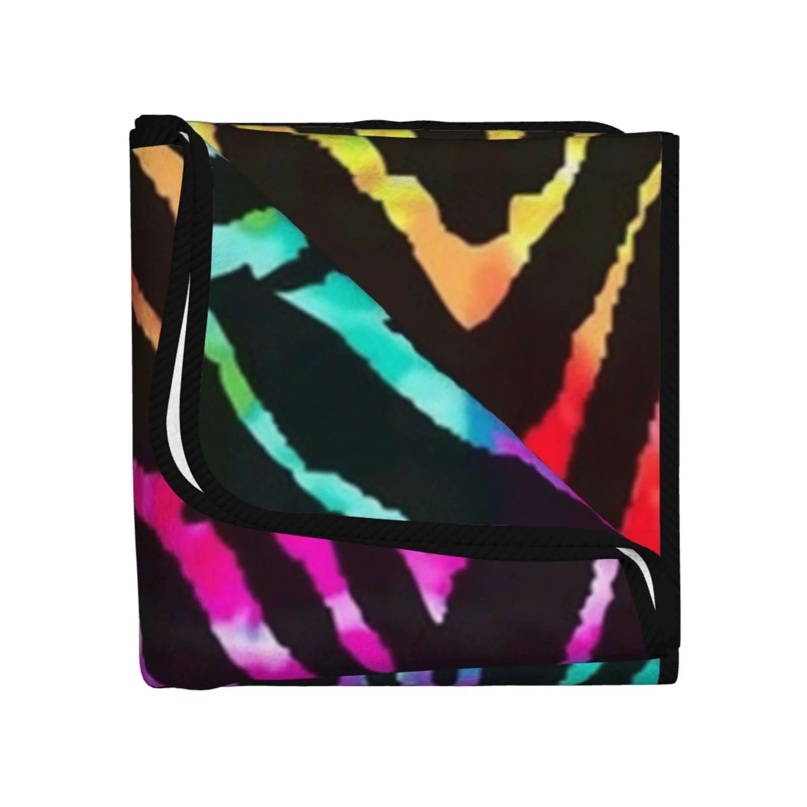 Рушник банний Colorful Rainbow Zebra Coral Velvet 68 x 140 см райдужна зебра, фото №3