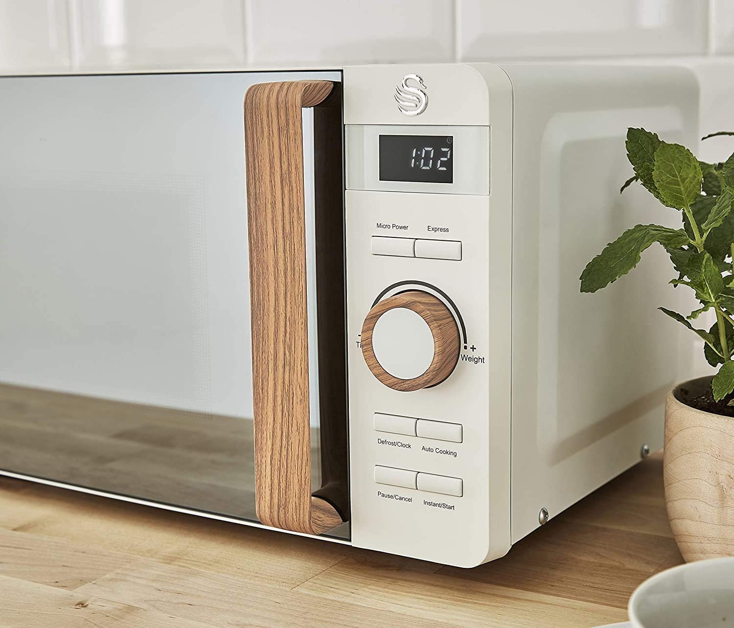 Микроволновая печь Swan Nordic Digital 20 L 800 Вт 6 уровней Матовая белая, фото №3 Микроволновая печь Swan Nordic Digital 20 L 800 Вт 6 уровней Матовая белая, фото №3