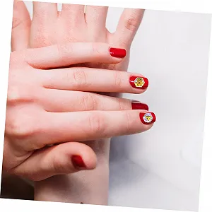 Кліпси для волосся FRCOLOR 50 шт. Камені для вечірнього манікюру Шестикутні synthetic.ua - Фото 1