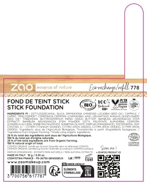 Тональна основа ZAO Organic Stick 3-в-1 10 г 778 Cappuccino Tan, фото №2