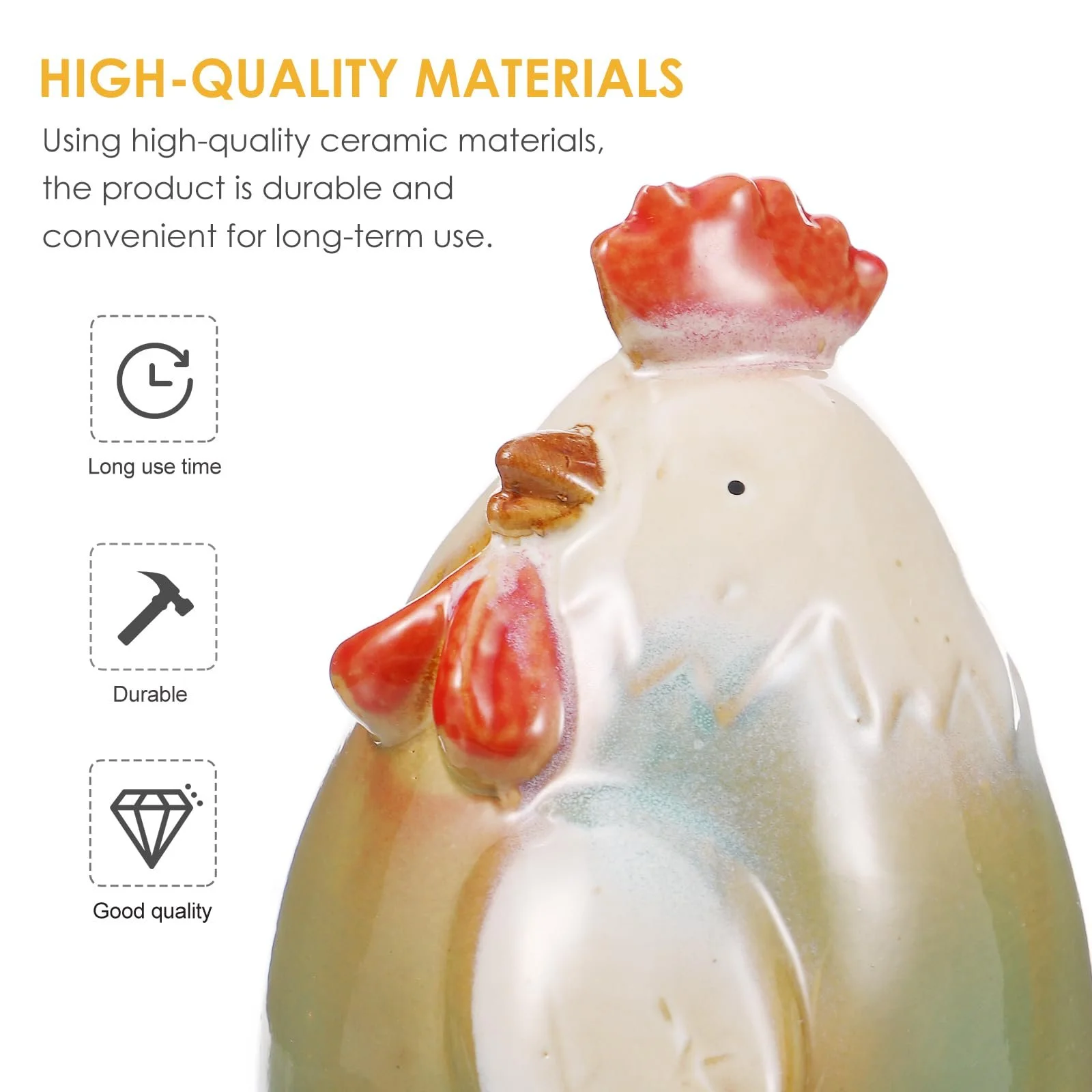 Скарбничка VOSAREA Курча Керамічна Декоративна, фото №7