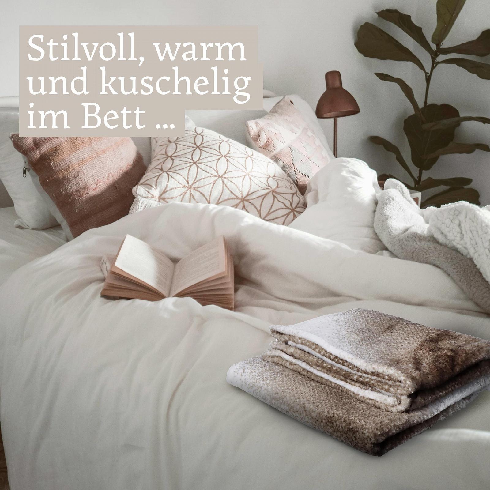 Одеяло MiCasa SuCasa Cuddly Коричневое 125 x 150 см, фото №3