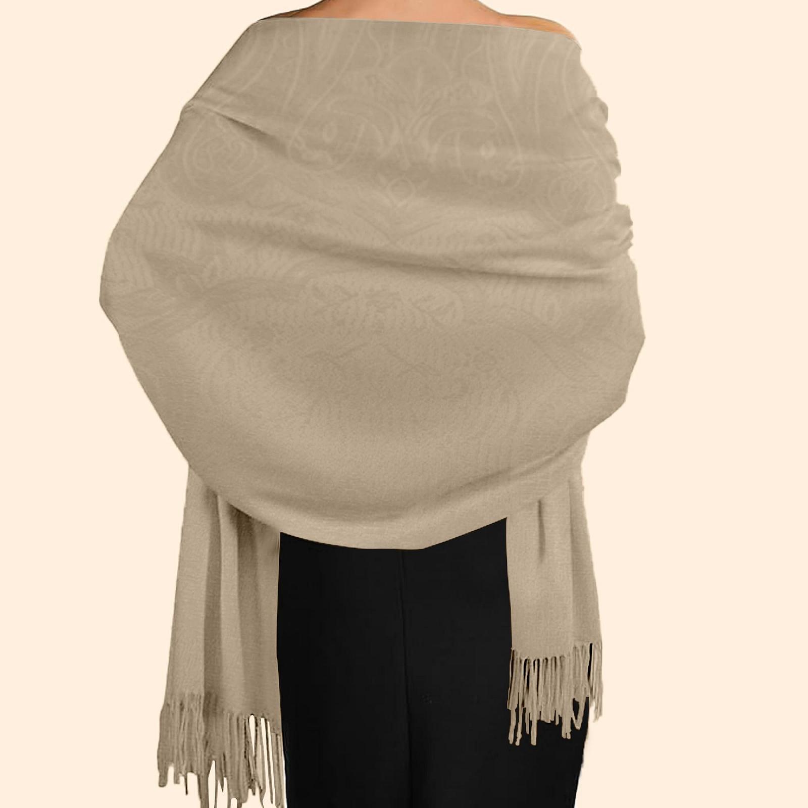 Жіночий шарф-пашміна FIANA FASHIONS однотонний з китицями, фото №2