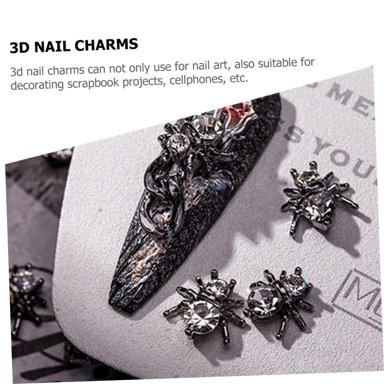 Украшения для ногтей Паук FRCOLOR, ювелирные изделия для дизайна ногтей, для вечеринок, праздников и особых случаев, прочные и многоразовые материалы, 40 штук в упаковке, фото №4