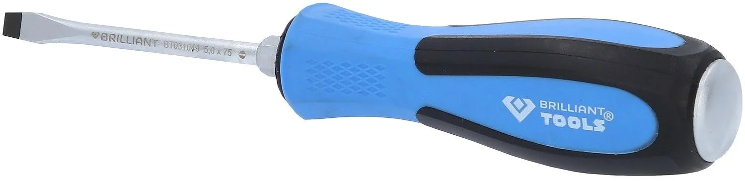 Шліцьова викрутка KS Tools 5.0 x 75 мм з ударним ковпачком, фото №6