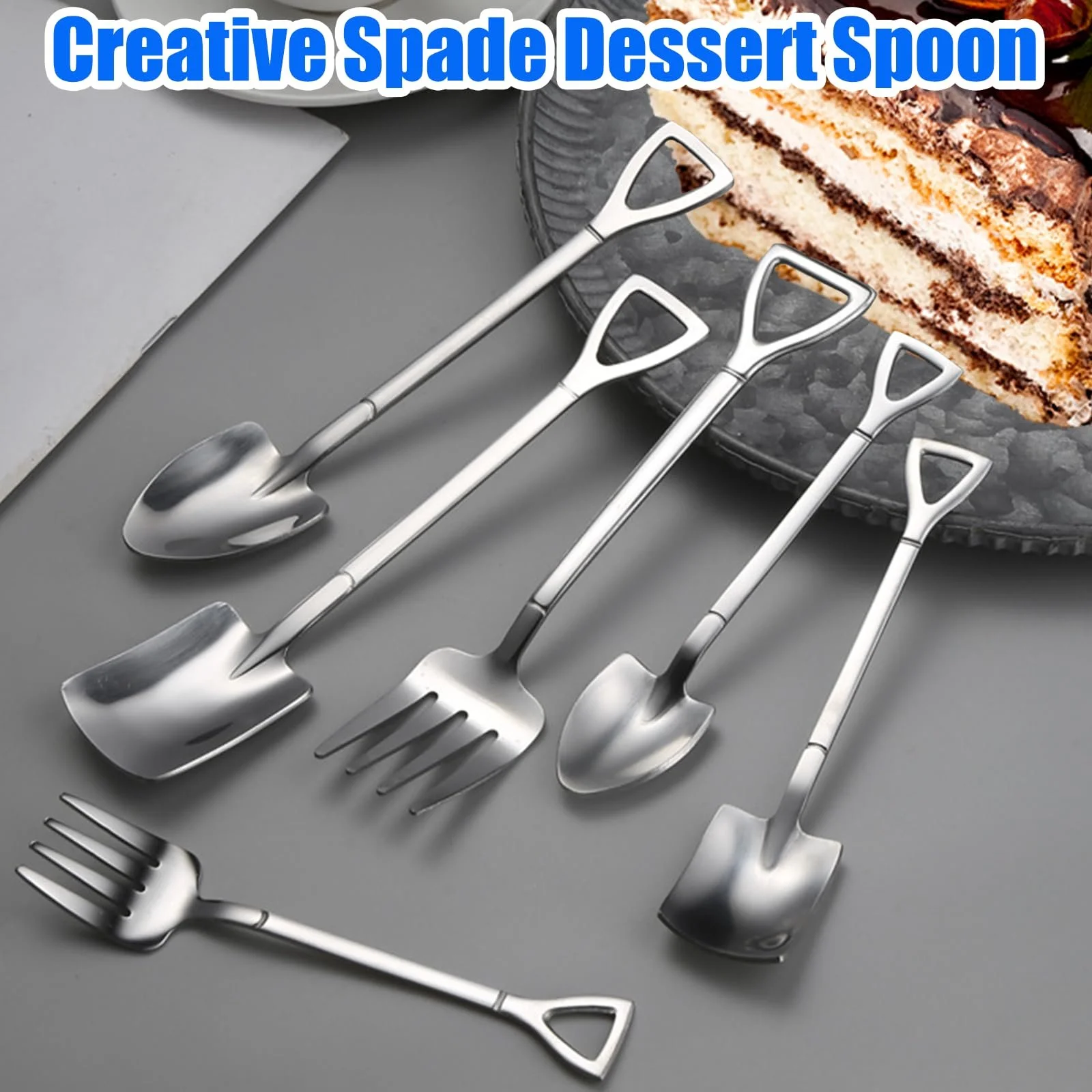 Ложка-виделка лопатка з нержавіючої сталі, 12 шт., фото №6 Ложка-виделка лопатка з нержавіючої сталі, 12 шт., фото №6