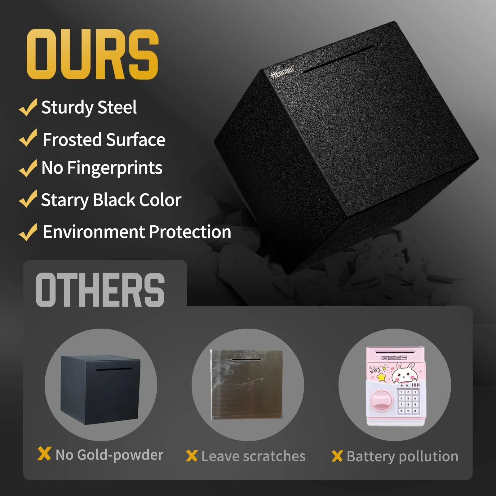 Скарбничка-сейф для дорослих Нержавіюча сталь, фото №4