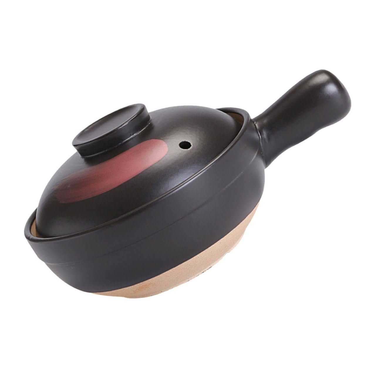 Кастрюля-ковш SECFOU с ручкой термостойкая изоляционная каменная черная, фото №1