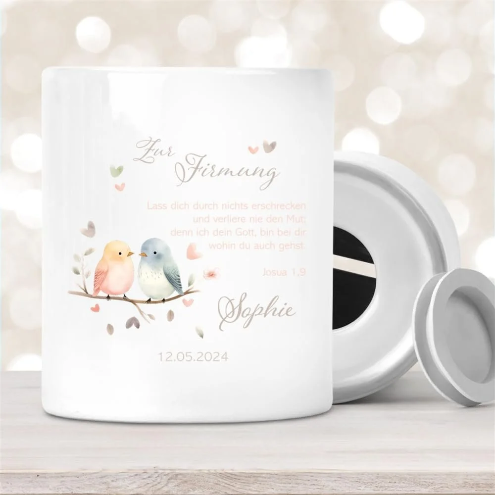 Скарбничка Vögel 1 Персоналізована для конфірмації, фото №1