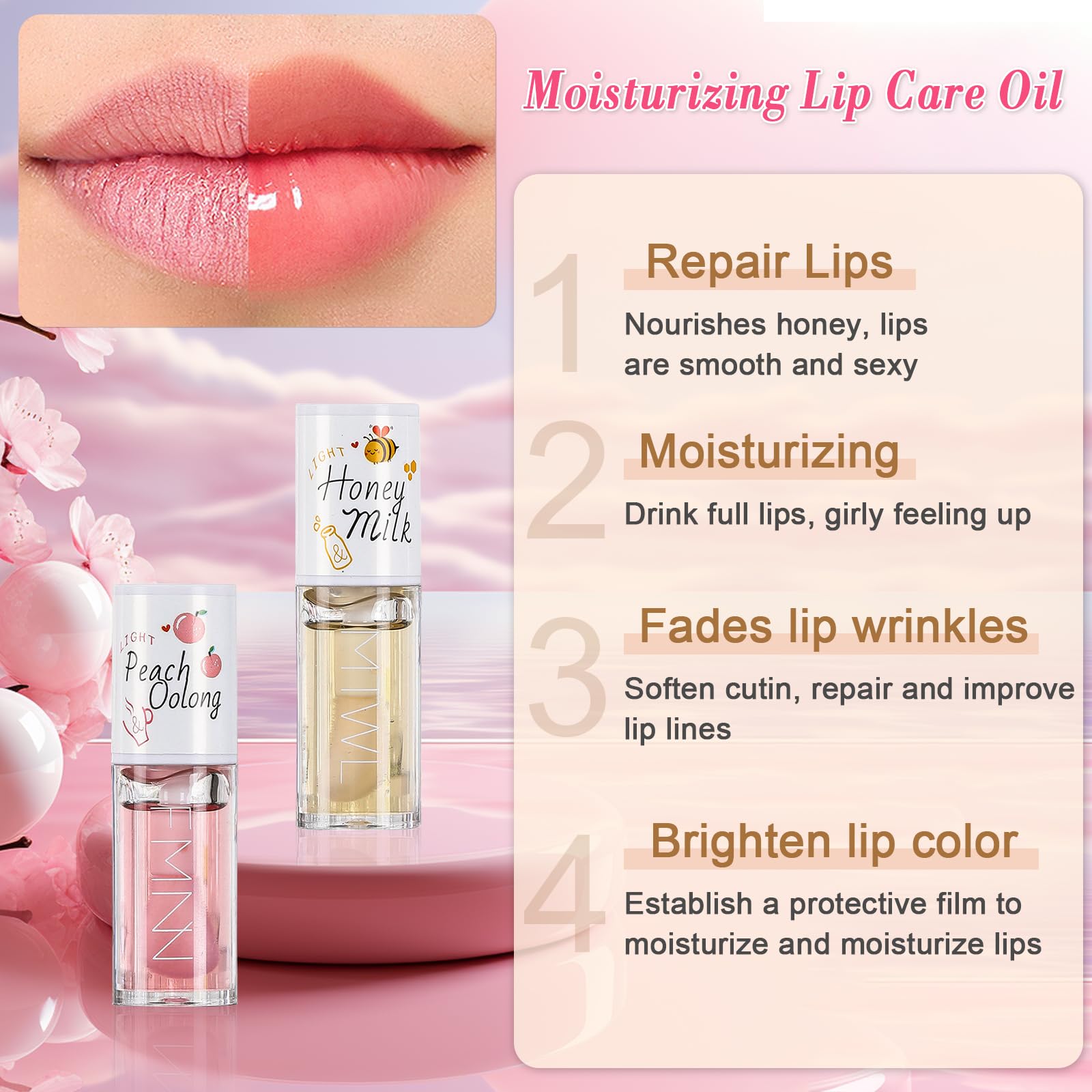 Блеск для губ Crystal Jelly Moisturising Lip Oil Set Прозрачный Глянцевый Увлажняющий, Набор из 2 штук, фото №2 Блеск для губ Crystal Jelly Moisturising Lip Oil Set Прозрачный Глянцевый Увлажняющий, Набор из 2 штук, фото №2