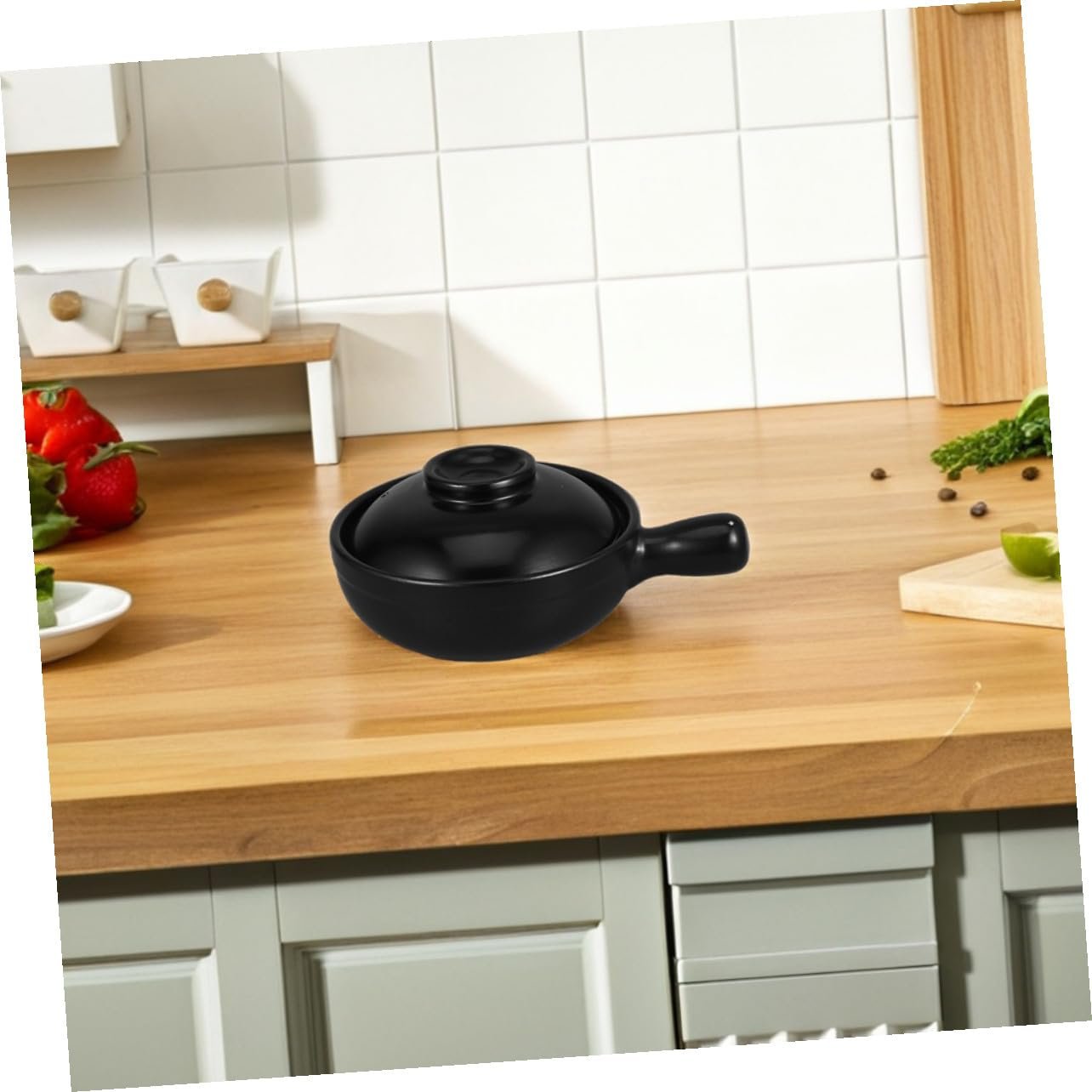 Глиняний горщик для тушкування Традиційний китайський для рівномірного нагрівання термостійкий портативний, фото №5