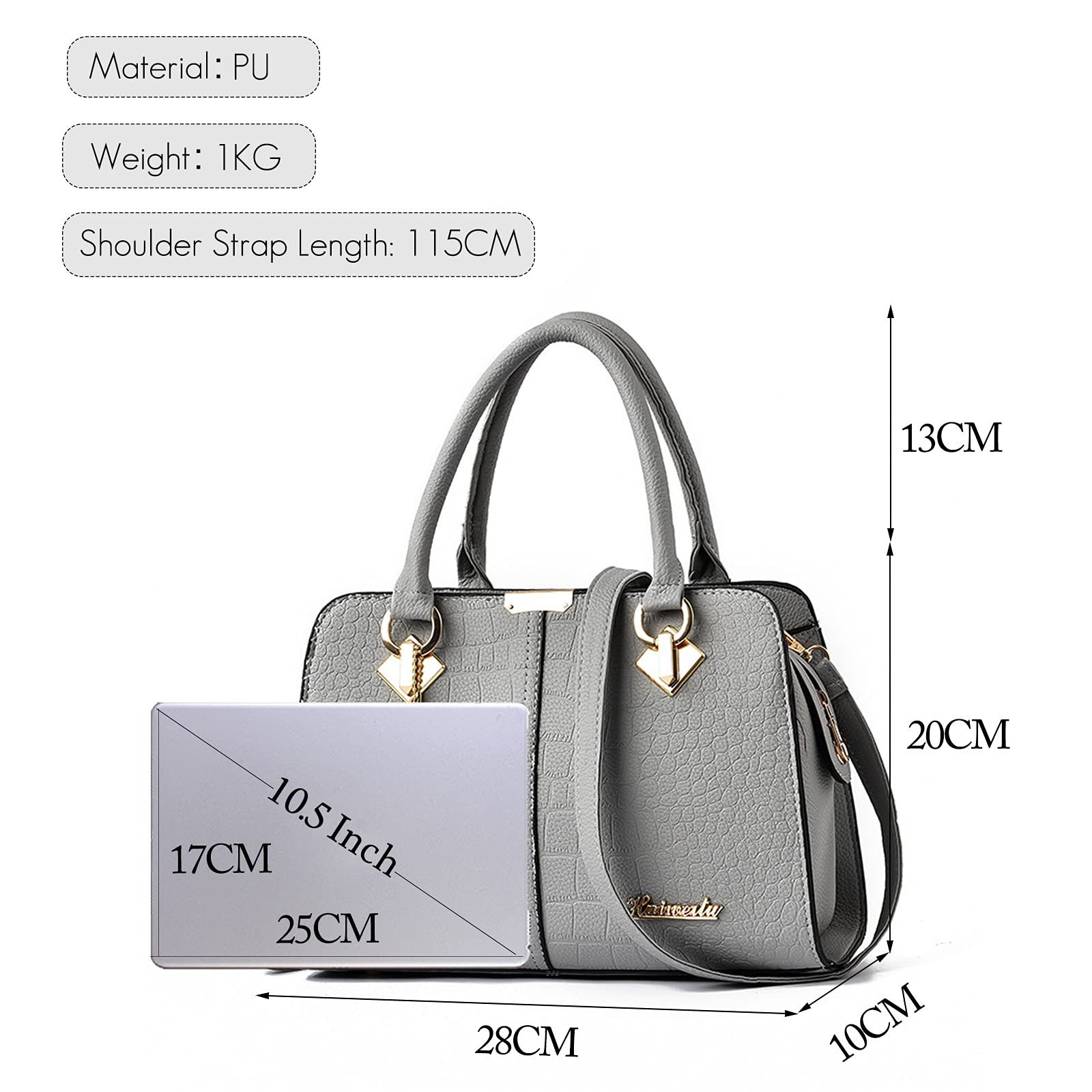 Сумка с ручками FANDARE Серая B, фото №4