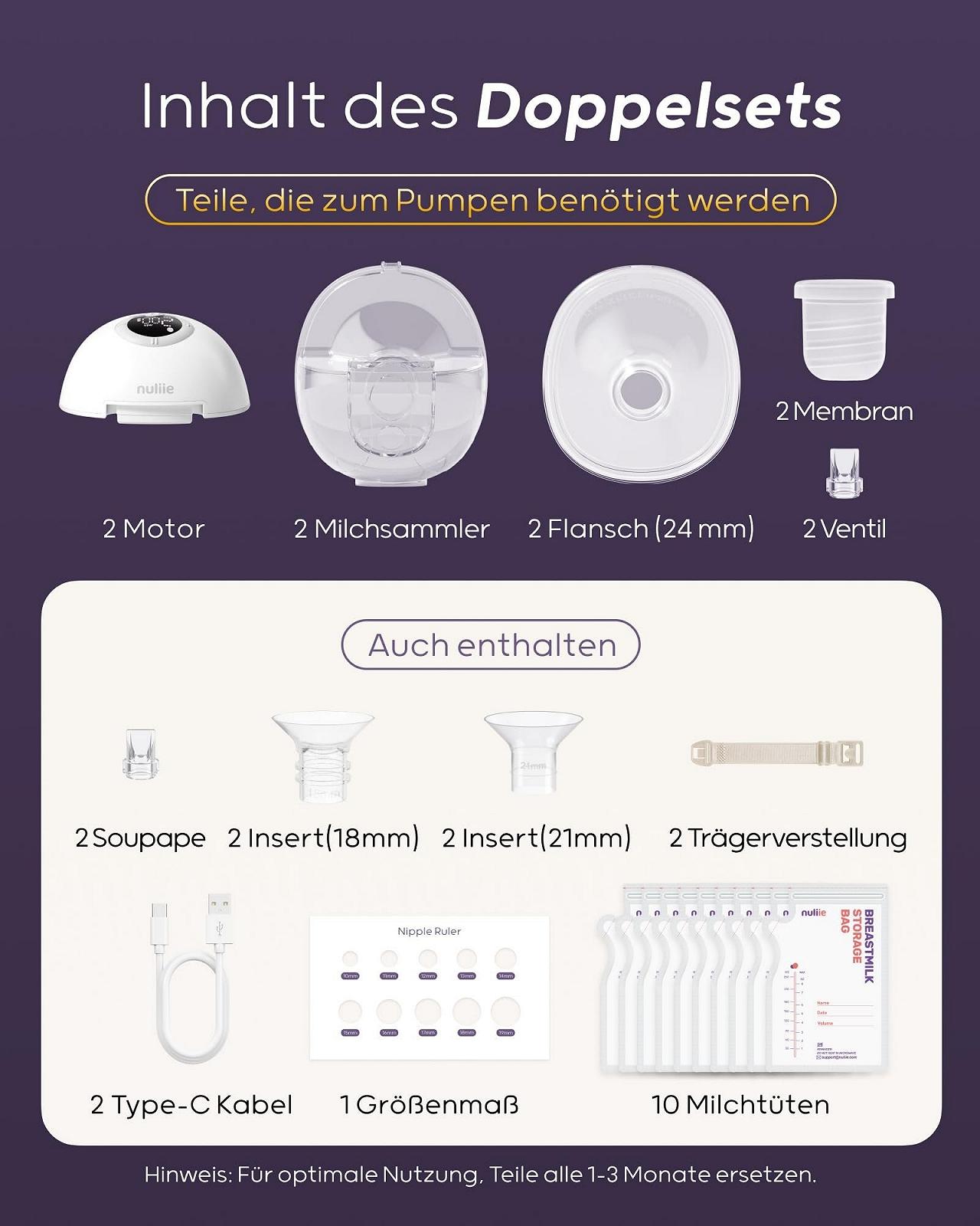 Молокоотсос Nuliie Электрический Портативный S32 Белый (2 шт), фото №6 Молокоотсос Nuliie Электрический Портативный S32 Белый (2 шт), фото №6