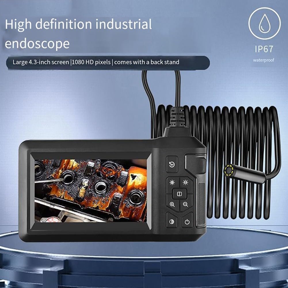 Эндоскоп Oniissy 1080P Промышленный 4.3" HD Камера для инспекций 8мм Одинарный обьектив, фото №9