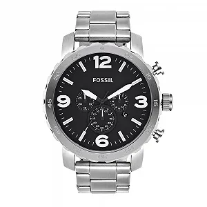 Чоловічий годинник Хронограф Fossil Nate Кварцовий механізм Сріблястий, 50 мм - Фото 1