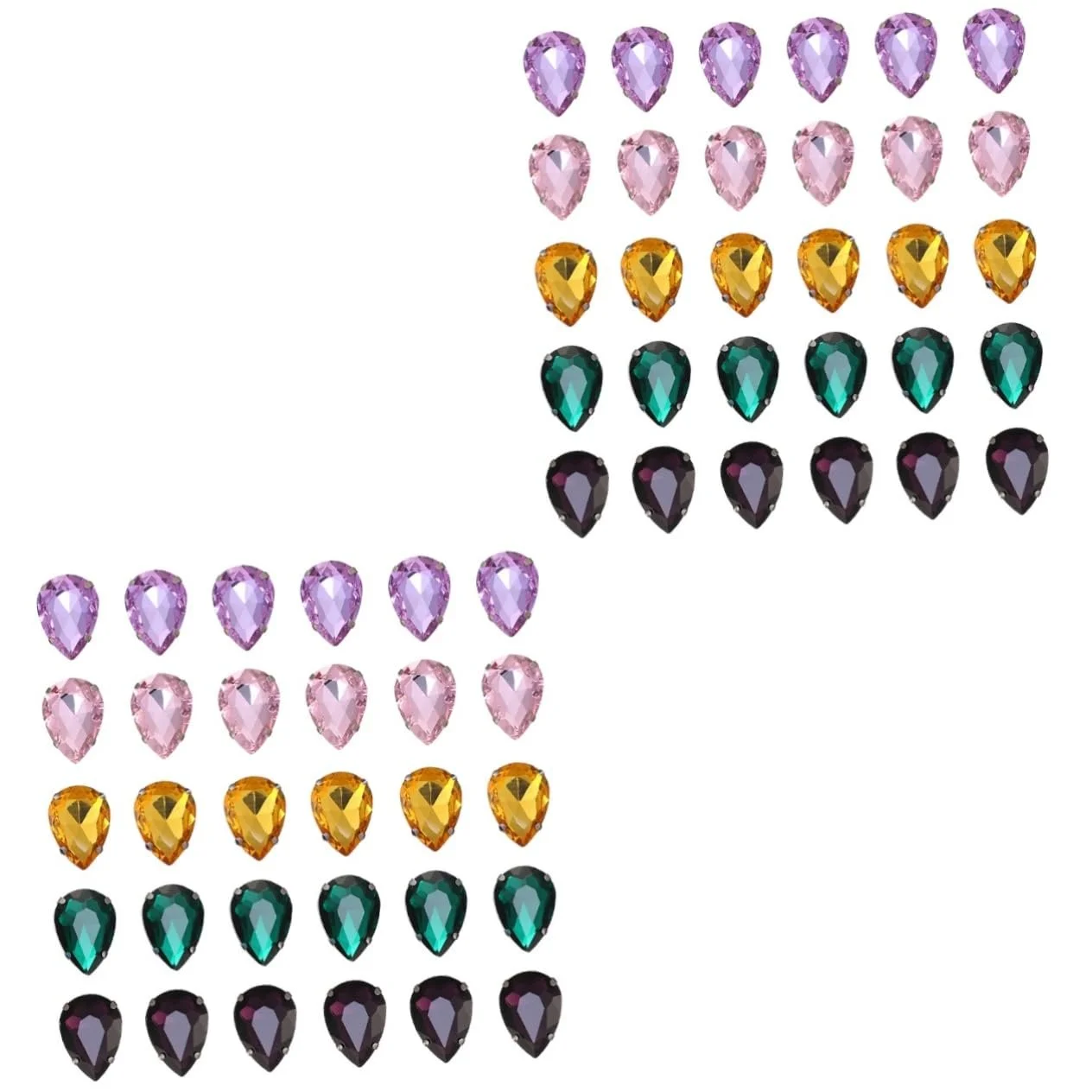 Стрази Скляні Стрази Крапля Води з Кігтями, 100 шт, фото №1