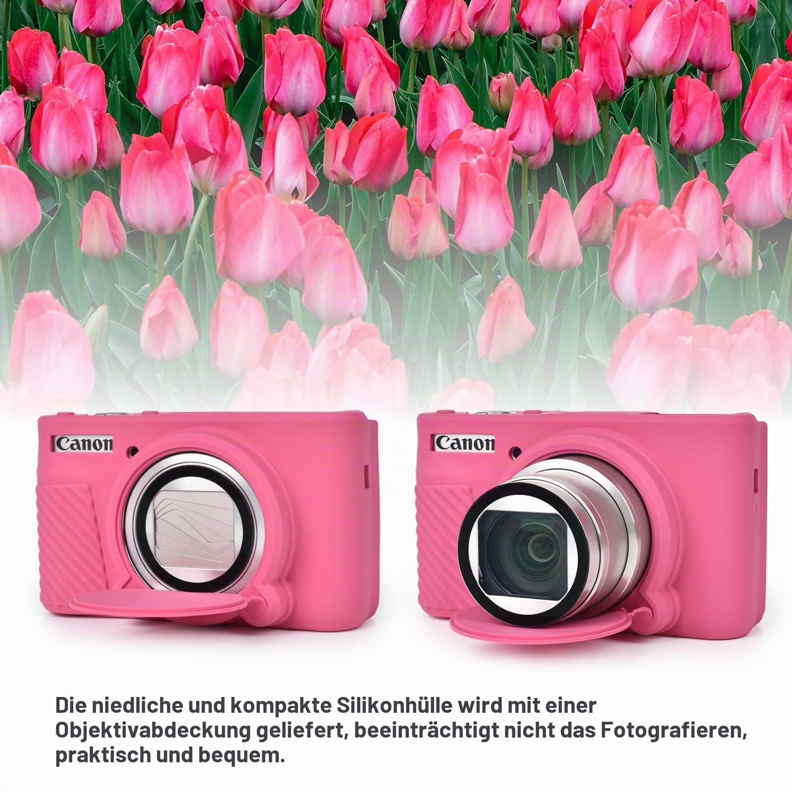 Чехол для камеры MUZIRI KINOKOO Canon PowerShot SX740 SX730 HS силиконовый Rose Red, фото №9 Чехол для камеры MUZIRI KINOKOO Canon PowerShot SX740 SX730 HS силиконовый Rose Red, фото №9