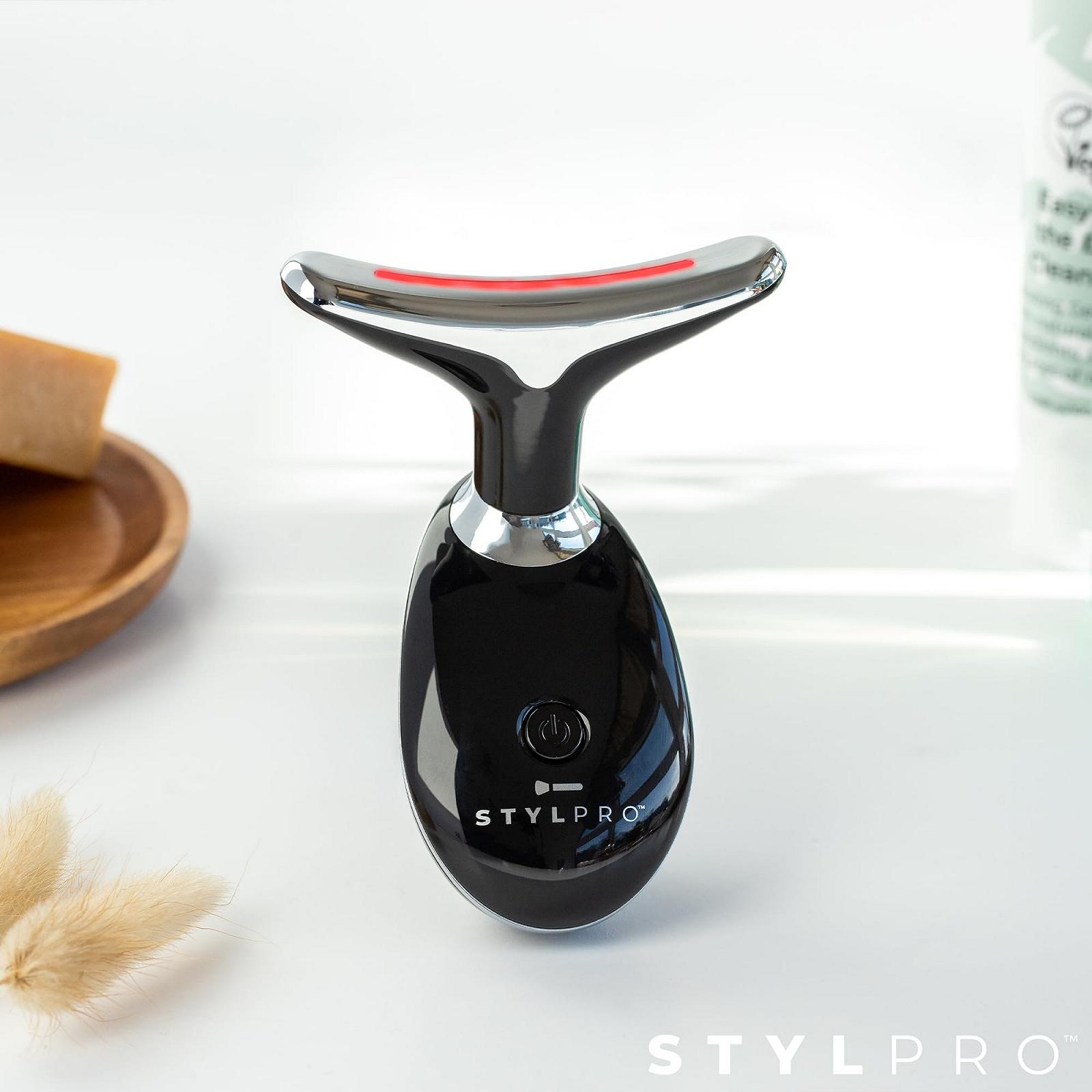 Прилад для обличчя та шиї STYLPRO LED - світлова терапія з теплом та вібрацією, фото №8