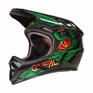 Шлем O'NEAL Mountain Bike, MTB Downhill, прочный ABS, вентиляционные отверстия для воздушного потока и охлаждения, внешняя оболочка ABS, Backflip Helmet Viper V.23, для взрослых, черный, зеленый, XXL - Фото 1