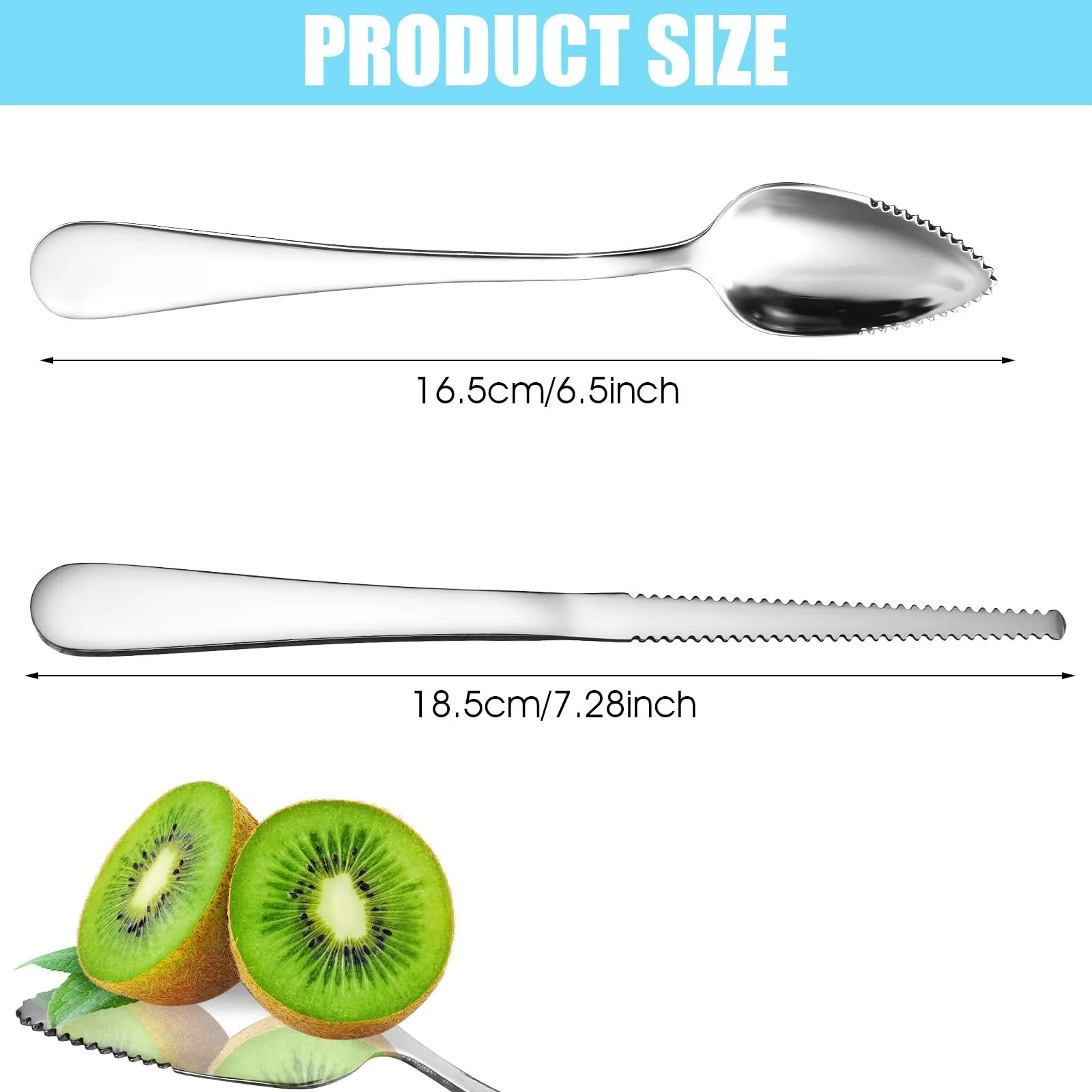 Ложка для грейпфрута Giantree Набір з 3 предметів, нержавіюча сталь, фото №2