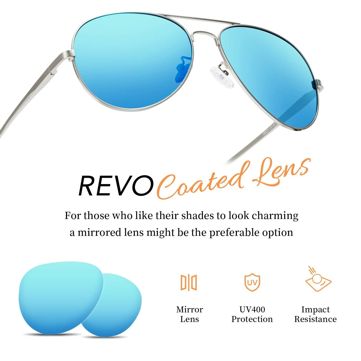 Авіатори SODQW Жіночі Сонцезахисні окуляри Дзеркальні Поляризовані Металева оправа, фото №3