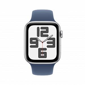 Смарт-часы Apple Watch SE (2nd Generation) GPS + Cellular 44mm, алюминиевый корпус серебристого цвета, спортивный ремешок из денима (S/M). Трекер фитнеса и сна, обнаружение аварий, монитор сердечного ритма synthetic.ua - Фото 1