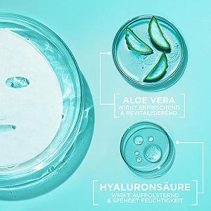 Тканевая маска Garnier Hydra Bomb с гиалуроновой кислотой и алоэ вера, 28 г synthetic.ua - Фото 1