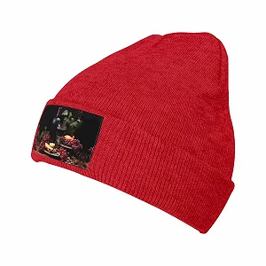 В'язана шапка BROLEO з фруктово-винним візерунком - Фото 1