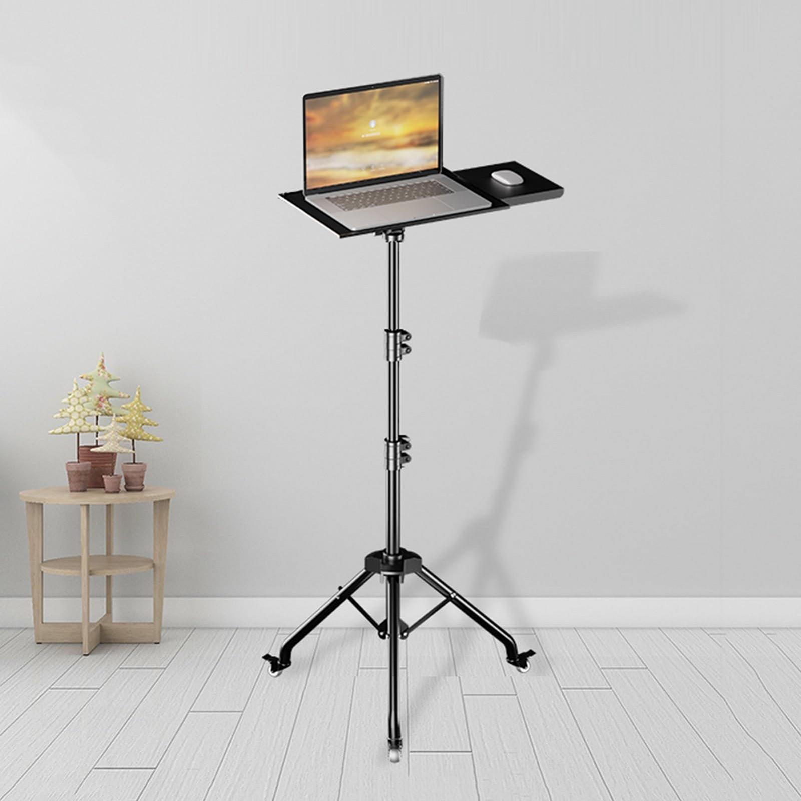 Напольная подставка для ноутбука, подвижная компьютерная подставка из алюминиевого сплава, регулируемая рабочая станция, для дома, офиса, улицы, проста в использовании, фото №7