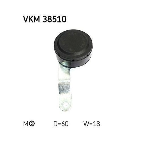 Натягувач поліклинового ременя SKF VKM 38510 лівий, для SMART, фото №3