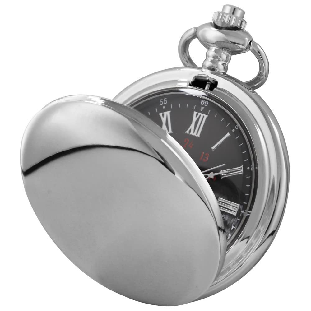 Годинник Tiong Smooth Vintage Steel Quartz Classic з ланцюжком для чоловіків жінок, фото №8