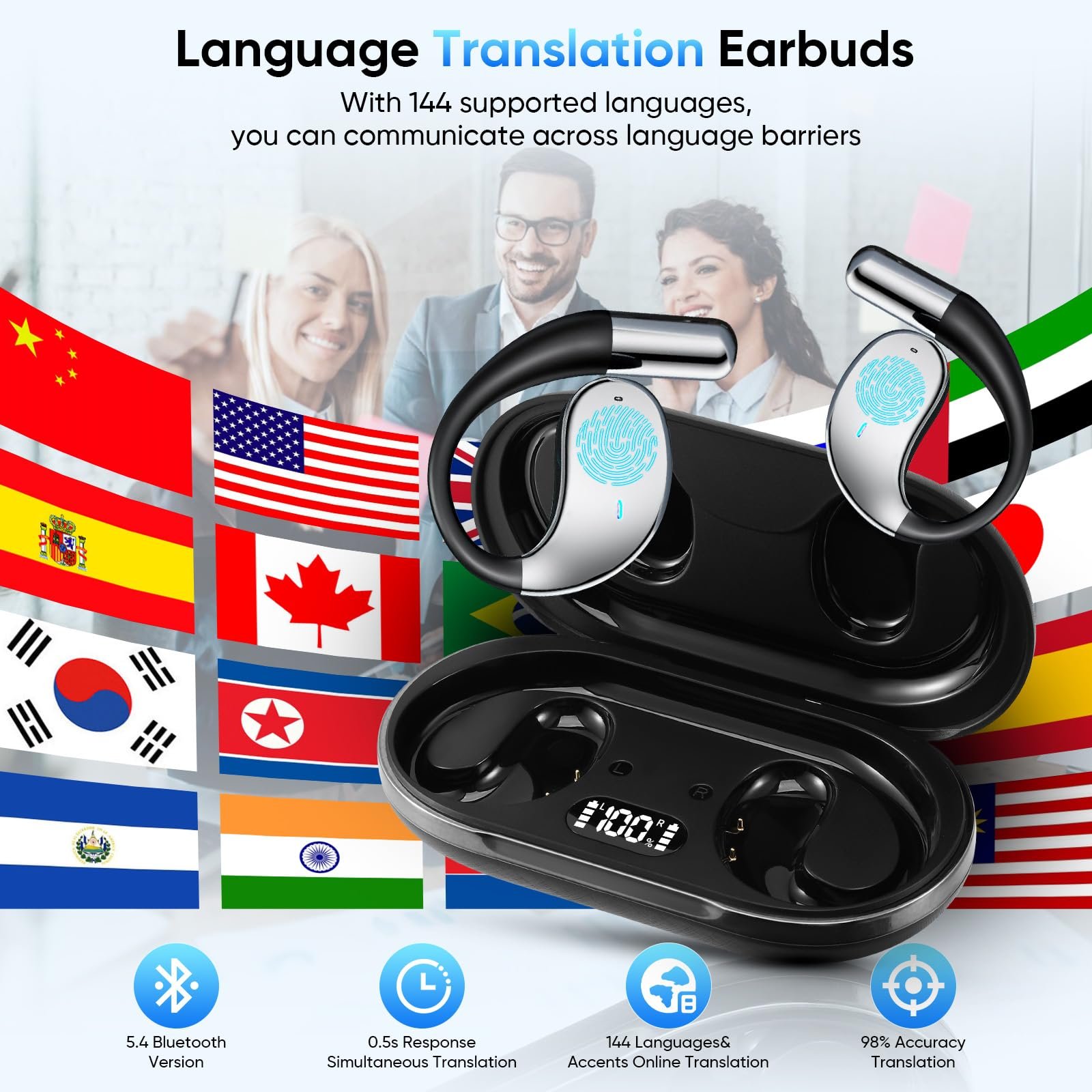 Наушники-переводчики AI 3-в-1, 150 языков AI, фото №2 Наушники-переводчики AI 3-в-1, 150 языков AI, фото №2