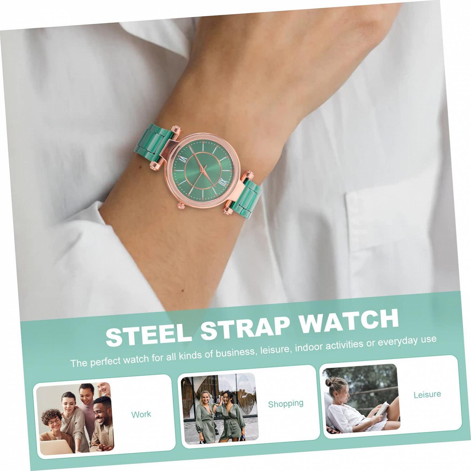 Годинник жіночий LIFKOME Кварцовий Зелений Ремінець, фото №7