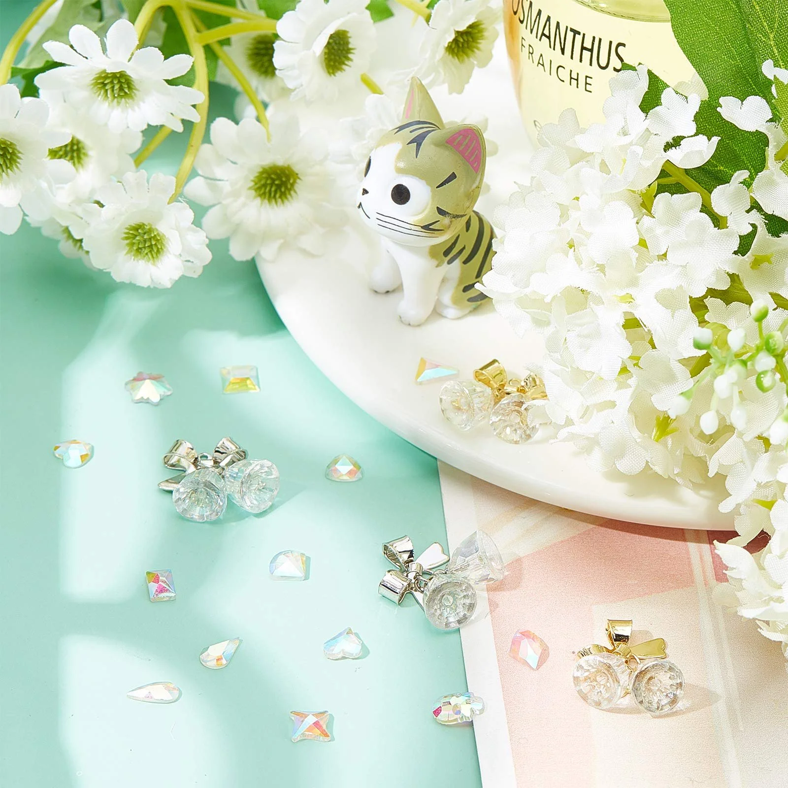 Набор страз для ногтей NICENEEDED, 4 шт. 3D украшения для ногтей в виде колокольчиков и 100 шт. кристаллов для ногтей больших смешанных размеров с плоской задней частью для женского дизайна ногтей, фото №7 Набор страз для ногтей NICENEEDED, 4 шт. 3D украшения для ногтей в виде колокольчиков и 100 шт. кристаллов для ногтей больших смешанных размеров с плоской задней частью для женского дизайна ногтей, фото №7