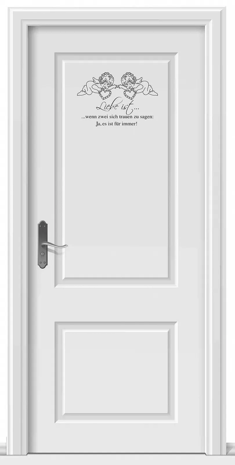 Наклейка на стену A571 "Liebe ist.. für immer!" 120 см x 80 см Black, фото №3