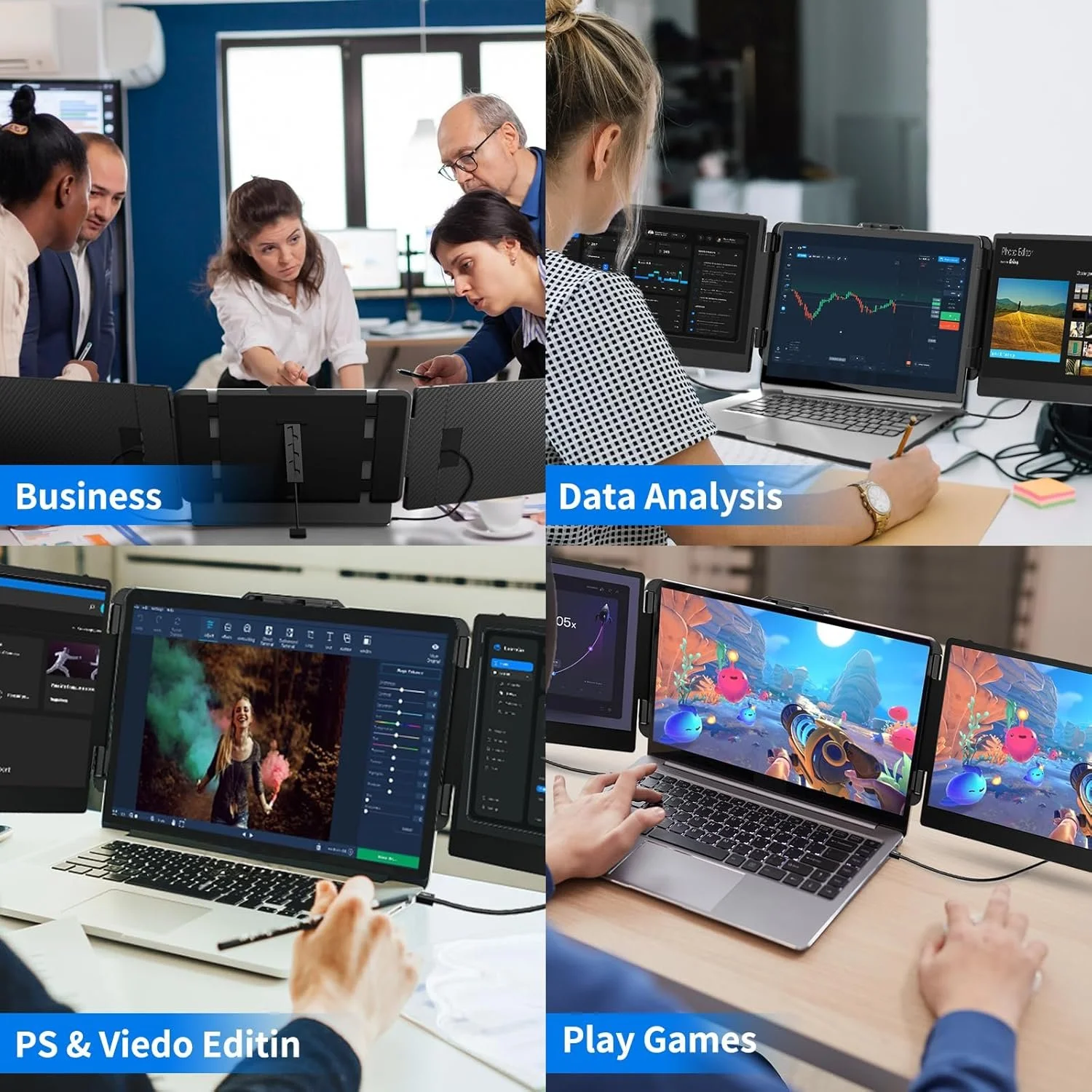 Монітор портативний 14" Newwin S2 Full HD IPS 60 Гц, фото №5 Монітор портативний 14" Newwin S2 Full HD IPS 60 Гц, фото №5