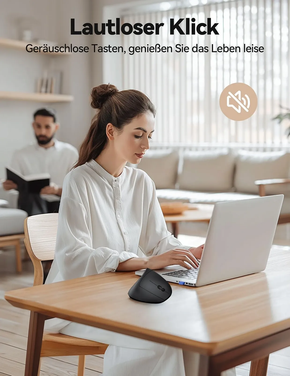 Мышь TechRise Беспроводная Эргономичная Вертикальная 4800 DPI Оптическая Тихая, фото №7