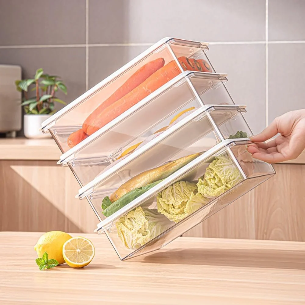 Набір контейнерів для продуктів Набір із 4 шт. Прозорий PET, фото №5