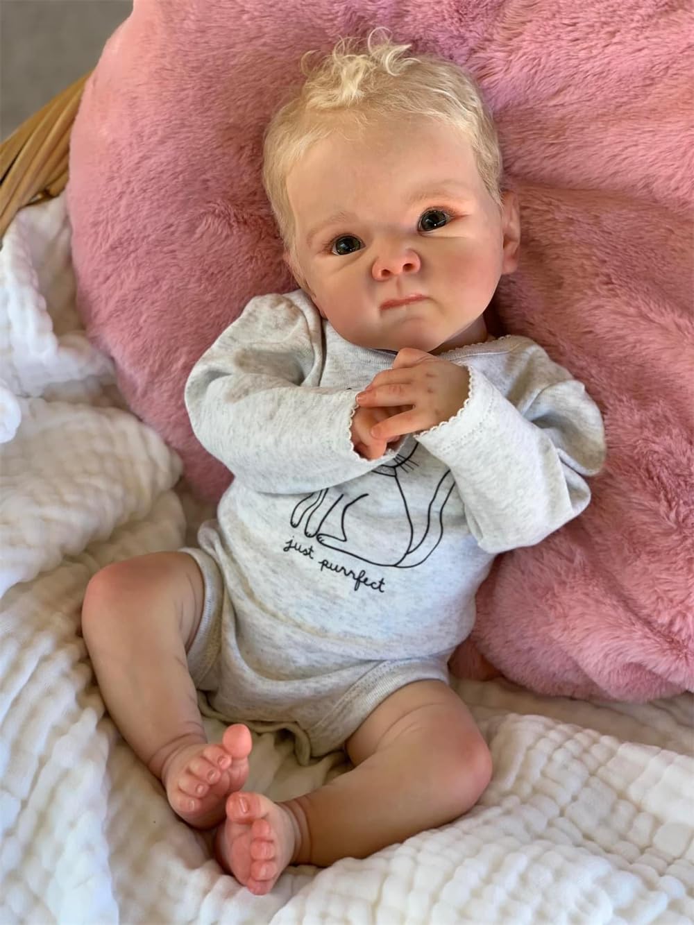 Лялька Zero pam Reborn Baby Boy 45 см Силіконова лялька з блондином, фото №3