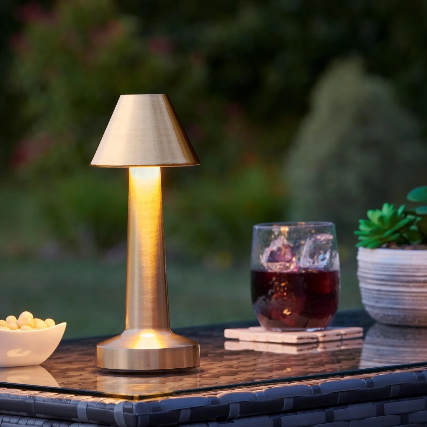 Настільна лампа Auraglow Boston акумуляторна на батарейках сенсорна LED набір з 2 шт, фото №1