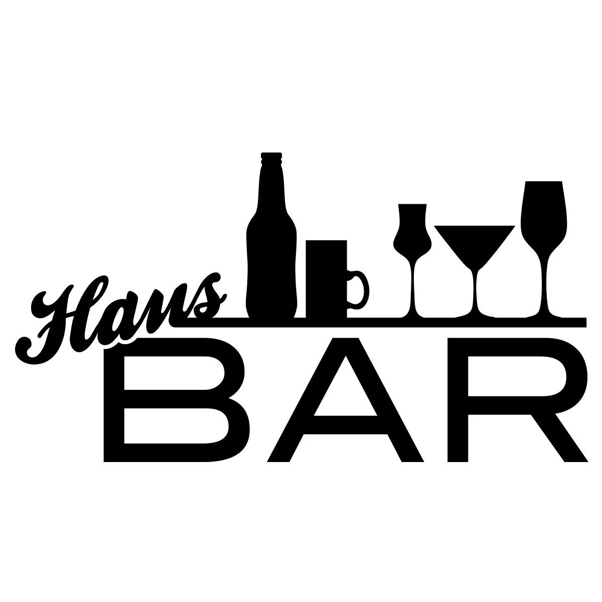 Наклейка на стену Home Bar 50 x 27 см черная, фото №3